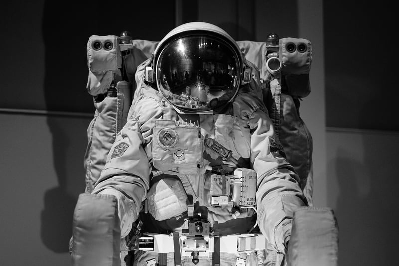 Astronaut in space manipulating gravity